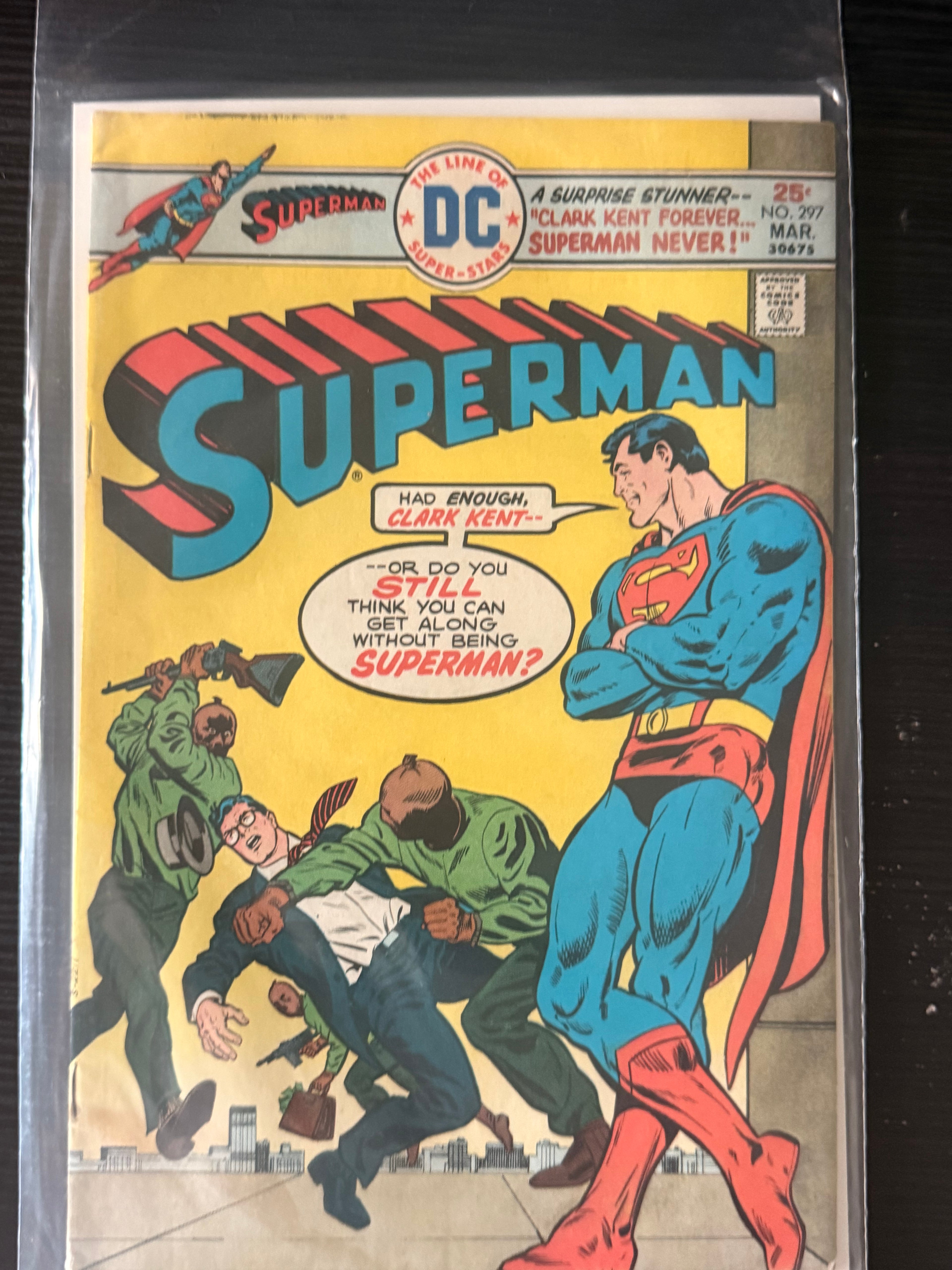 Superman #297 - Clark Kent Forever, Superman Never (March 1976)